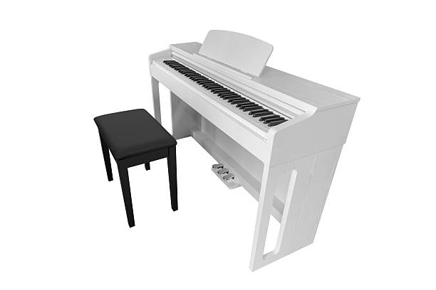 istock white piano with black chair isolated on white background 2220938374