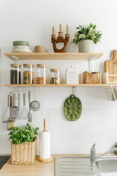 istock Modern Scandinavian Kitchen Interior Minimalist Design Decor 2220939135