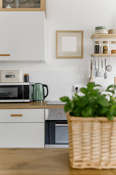 istock Modern Scandinavian Kitchen Interior Minimalist Design Decor 2220939226