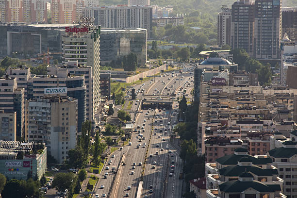istock Main Road and Buildings in Downtown Almaty 2220939311