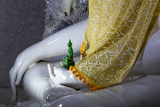 Colorful Buddha Statues – Vibrant Spiritual Art Sculpture Photography