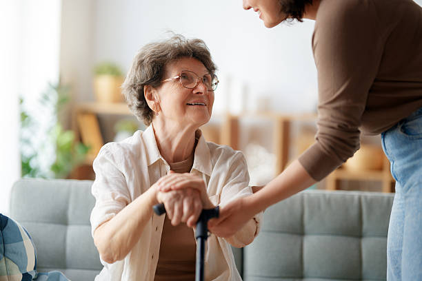 istock Happy patient and caregiver 2220944546