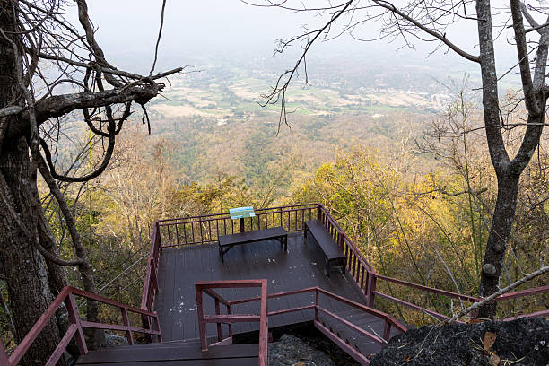 Wat Chaloem Phra Kiat is a wonderful temple on the top of the mountain, approx. two hours drive from Chiang Rai. The hike up to the top of the mountain is medium strenuous activity on hundreds of steps.