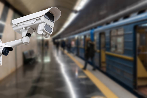 istock CCTV Camera security operating on subway station platform.underground railways station 2220951820