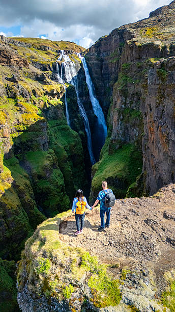 istock Glymur Waterfall in Iceland draws couples for adventure and breathtaking views 2220953033