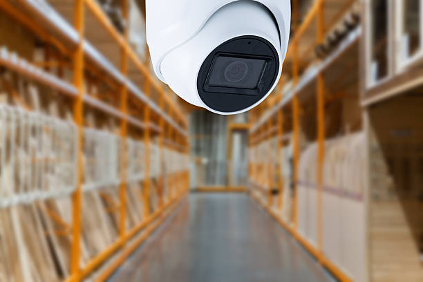 istock CCTV Camera or surveillance operating inside industrial factory. 2220956018