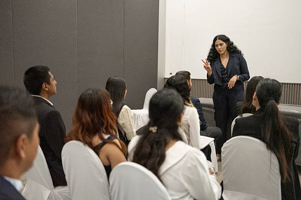 istock Group of important people at a conference 2220956610