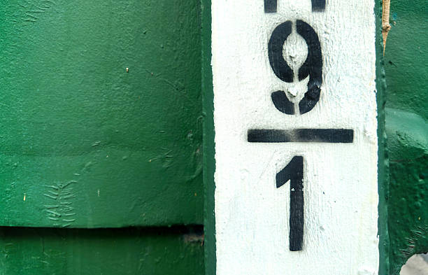 Close up number 9 and 1