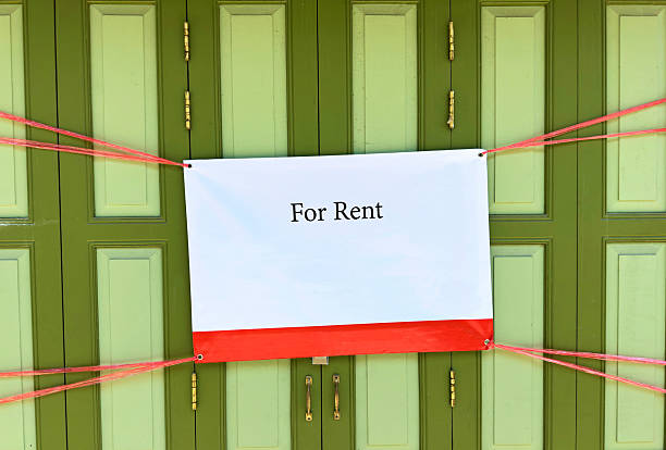 For rent sign on building exterior