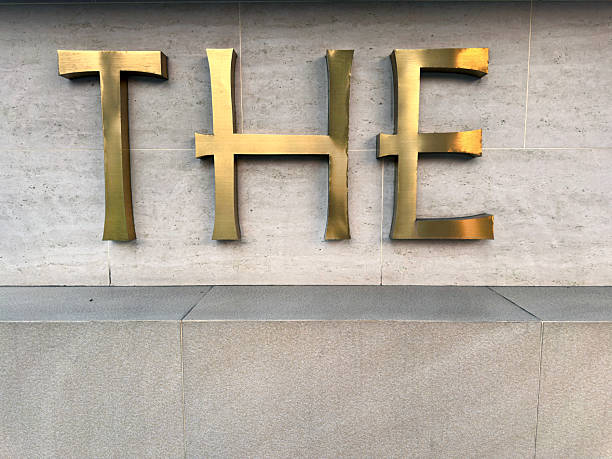 istock The as a single word sign on building exterior wall 2220965737