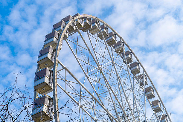 istock Empty Ferris wheel with blue sky in the background in Budapest 2220966035
