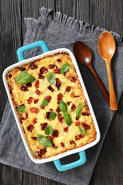 istock twice baked potato casserole in a baking dish 2220985703