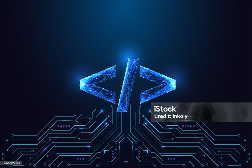 Ai Software Development Code Symbol With Circuit Board Digital ...
