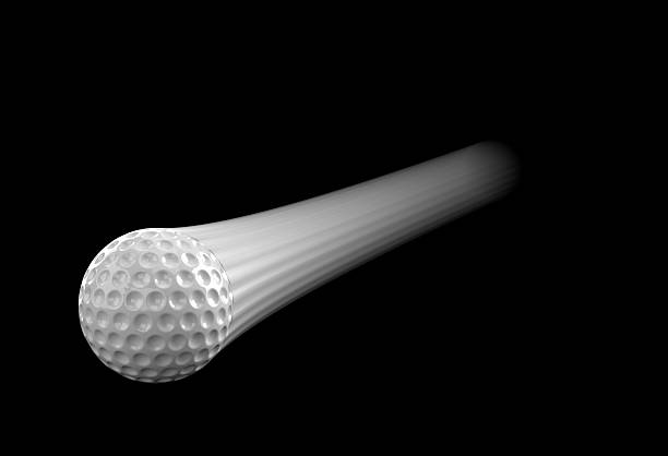 Golf club and ball on artificial green grass