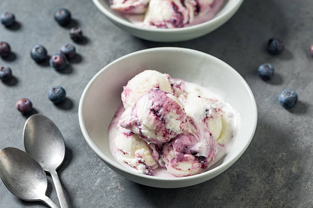 istock Sweet Refreshing Cold Blueberry Ice Cream 2220998894
