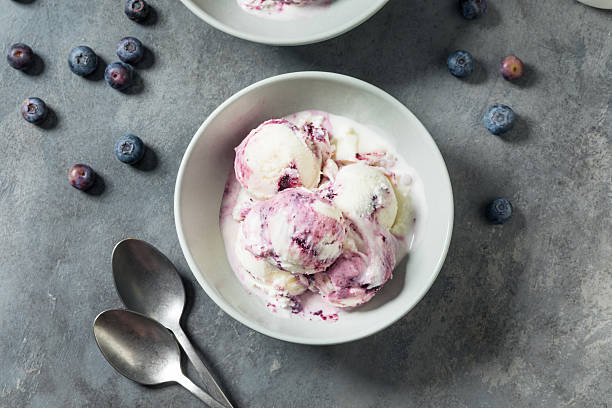 istock Sweet Refreshing Cold Blueberry Ice Cream 2220998911