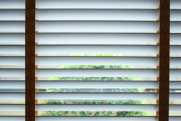 white window blinds in home, object for decorate interior of house