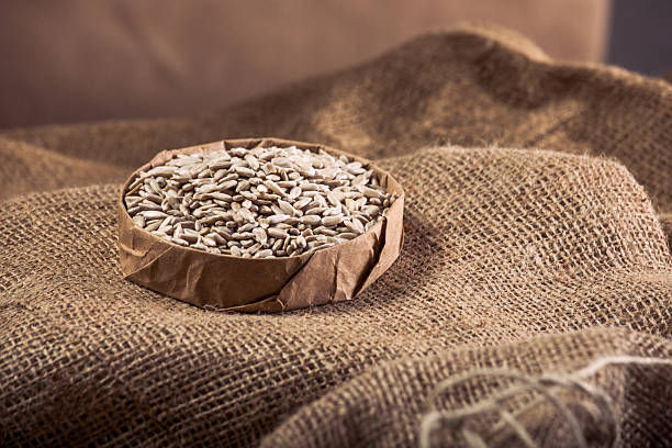 istock White Sunflower Seeds in Paper Bowls – Eco-Friendly Snack Presentation 2221038621
