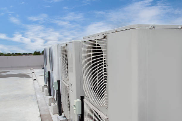 istock Air conditioning outdoor unit compressor install outside the building. 2221039269