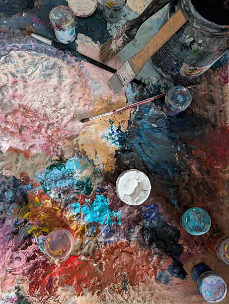 istock old color pallette detail as nice background 2221041383