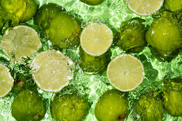 istock Healthy Lifestyle Concept Fresh Lime in Water 2221042031