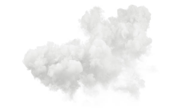 istock Fluffy air clouds shapes cutout white backgrounds 3d rendering 2221045612