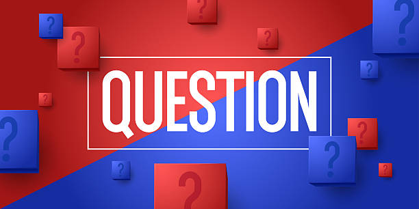 istock The questioner. A poster with a picture of the question. Presentation of the solution to the problem. 2221048523