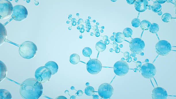 istock Skincare or perfume technology essence element. Cosmetic Essence, Liquid bubble, Chemical Molecule 2221053958