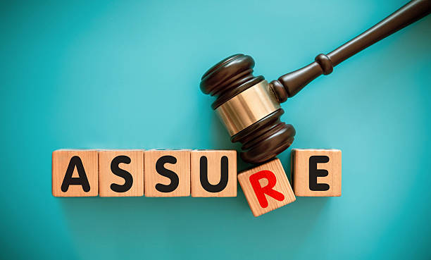 istock Gavel and toy block with 