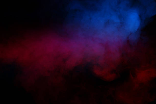 istock Purple and blue steam on a black background. 2221058625