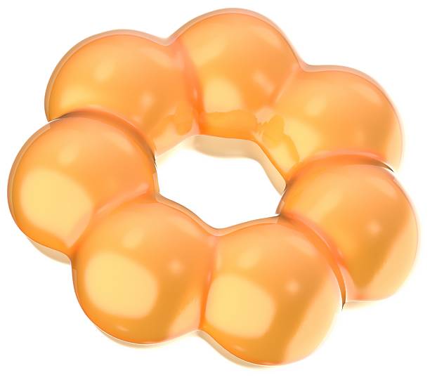 istock Caramel mochi donut 3D dessert illustration 2221069816