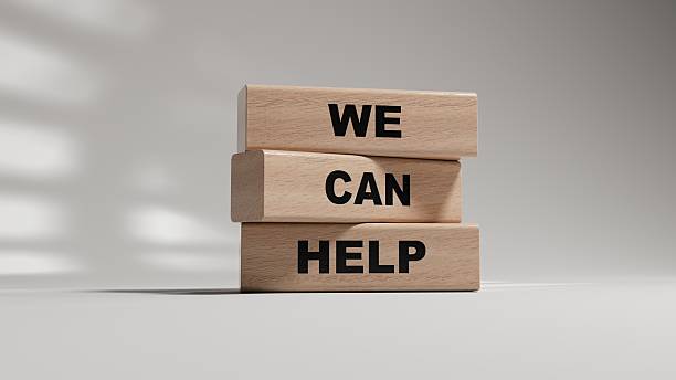 istock We can help symbol. wooden blocks with words We can help. Business and We can help concept. wooden blocks. Copy space.3D rendering on white background. 2221074887