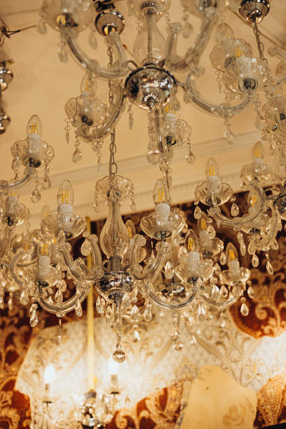 istock Luxurious vintage chandelier in the interior close-up. 2221095680
