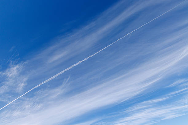 Majestic sunny sky with scattered small clouds, creating a bright and serene atmosphere