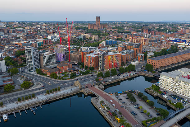 istock Liverpool aerial image at golden hour 2221108149