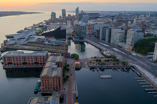istock Liverpool aerial image at golden hour 2221108382