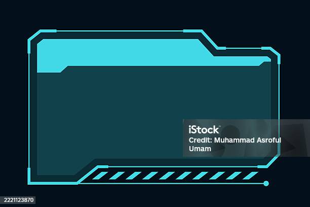 Screen Hud Text Futuristic Abstract Hud Frame Screen Button Loading Text Isolated On ...
