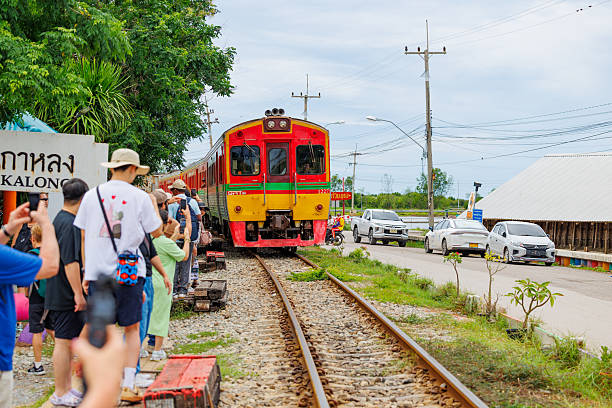Samut Songkhram, June 14, 2025. Baan Kalong train station, Thailand
