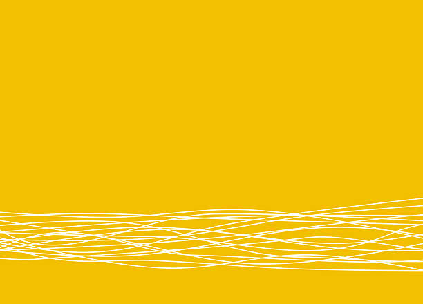 Yellow orange Background with copy space and curved white lines