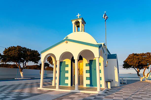 The quaint Saint Nicholas Chapel in Pollonia, Milos, Greece
