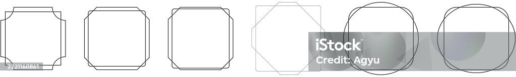 Soft Rounded Frame Simple Rounded Frame Set Stock Illustration - Download Image Now ...