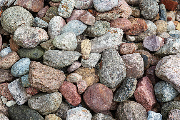istock Top view showing natural ground texture with stones, including a copy space image 2221161280