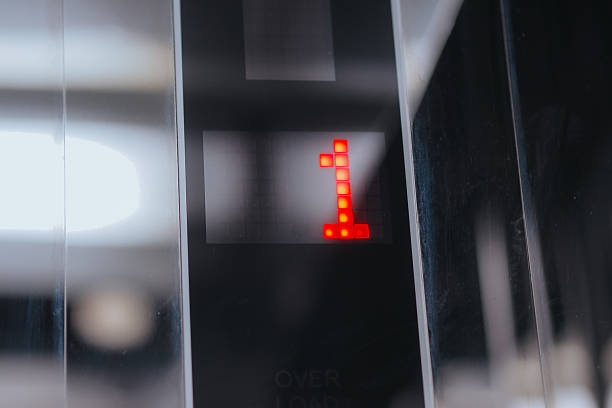 istock The digital display on the elevator shows the number 1. 2221161445