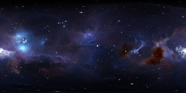 istock 360 degree space background with glowing huge nebula with young stars, equirectangular projection, environment map. HDRI spherical panorama. 2221164636