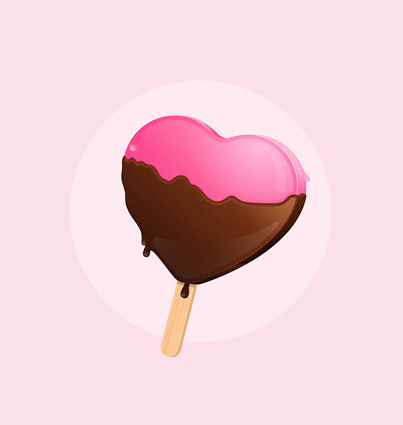 istock Melting ice cream shaped as heart vector illustration. Love for ice cream dessert. 2221167458
