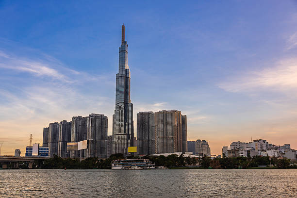istock Ho Chi Minh City skyline at sunset 2221188543