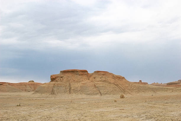 istock Xinjiang, Devil City, Danxia landform, Yadan landform, Gobi, desert, dry, canyon 2221189558