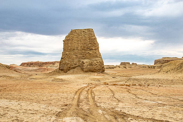 istock Xinjiang, Devil City, Danxia landform, Yadan landform, Gobi, desert, dry, canyon 2221189590