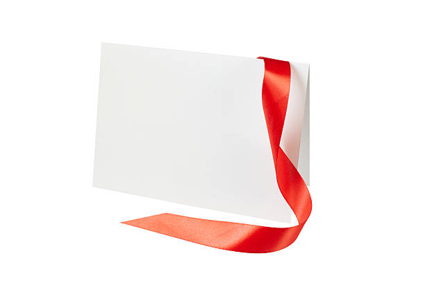 istock blank white gift card with red ribbon band isolated on white 2221191127