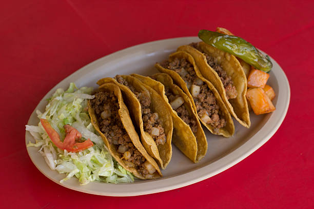 istock A delicious array of beef tacos garnished with fresh vegetables, perfect for food lovers seeking a satisfying meal, capturing the essence of traditional Mexican flavors. 2221192502